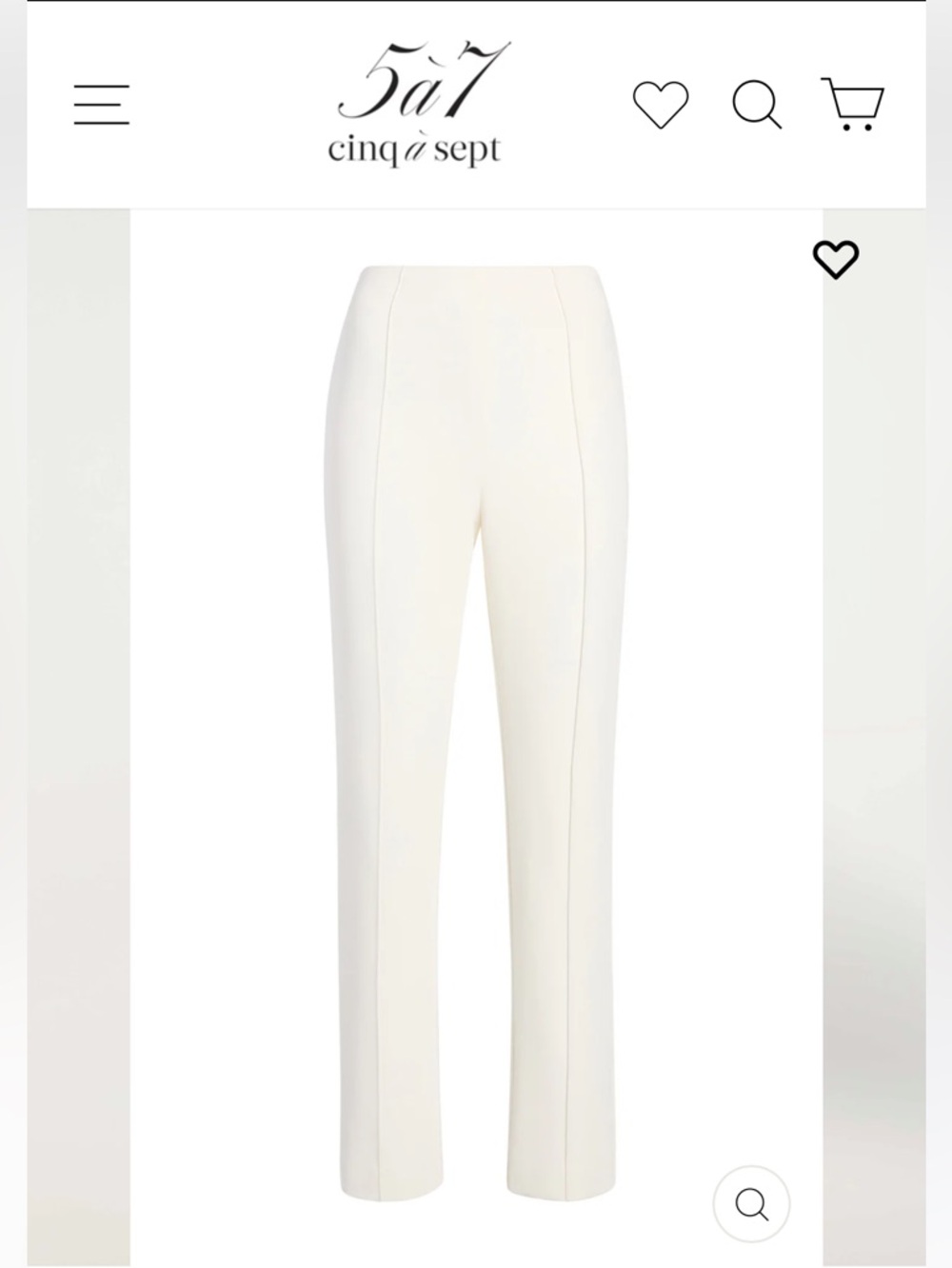 Cinq a sept Brianne Pant in Ivory - 12
